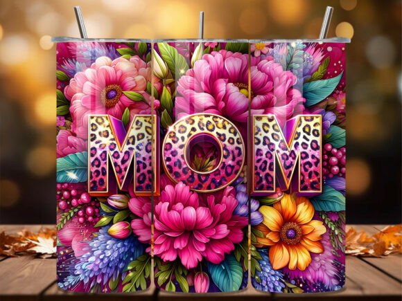 3D Pink Floral Leopard Mom Tumbler Wrap Review: A Bold Creative Design Asset