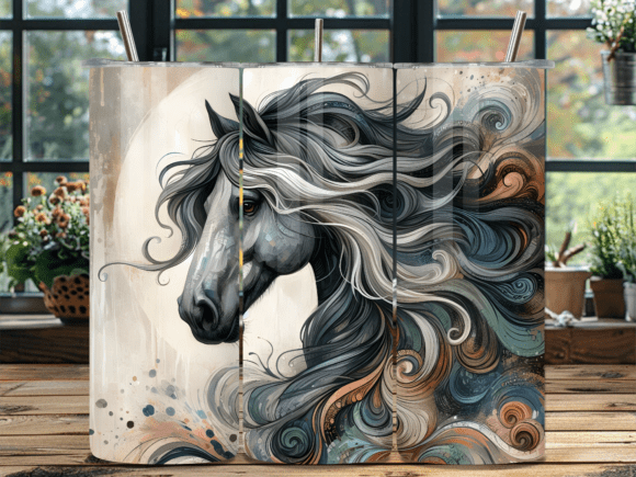 Abstract Artistic Horse Tumbler Wrap Review for Professional Design Projects