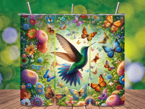 Bird Hovering Butterflies Tumbler Wrap Review for Real Crafting