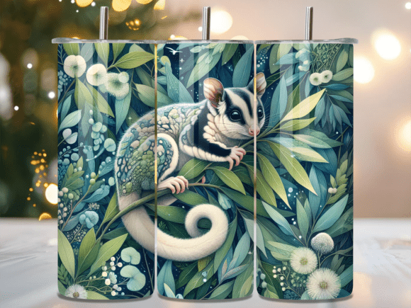 Boho Floral Sugar Glider Leaf Tumbler Wr: A Designer’s Take