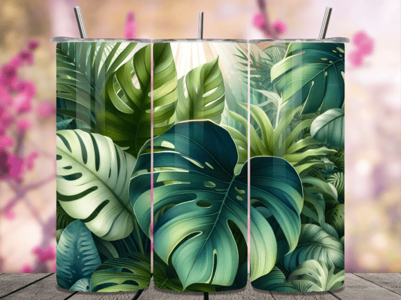 Exotic Forest Leaves Tumbler Wrap Design Review for Digital Sellers