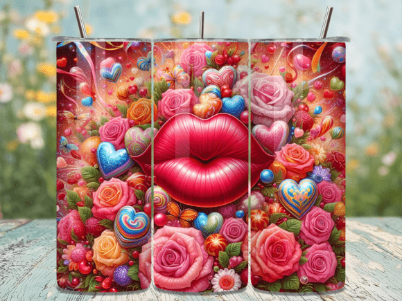 Floral Rose Heart Lips Valentine Tumbler Wrap Review for Real Projects