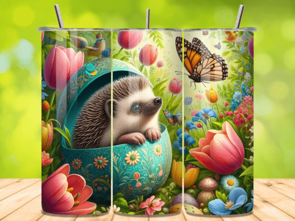 Hedgehog Tulip Egg Easter Tumbler Wrap Review: A Visual Boost for Spring Content