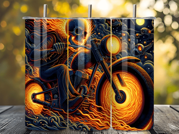 Hell Rider Fire Skeleton Tumbler Wrap Review