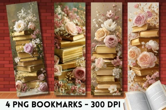 Luxury Gold Leaf Floral Book Bookmark Print Template Review