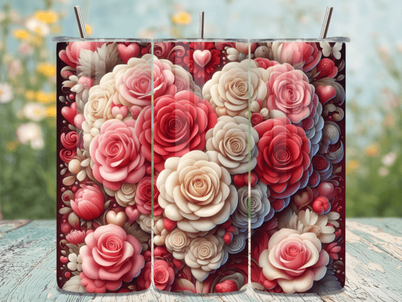 Pastel Floral Rose Valentine Tumbler Wrap Review