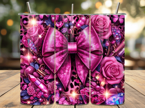 Pink Leopard Rose Bow Tumbler Wrap: A Brand Designer’s Perspective