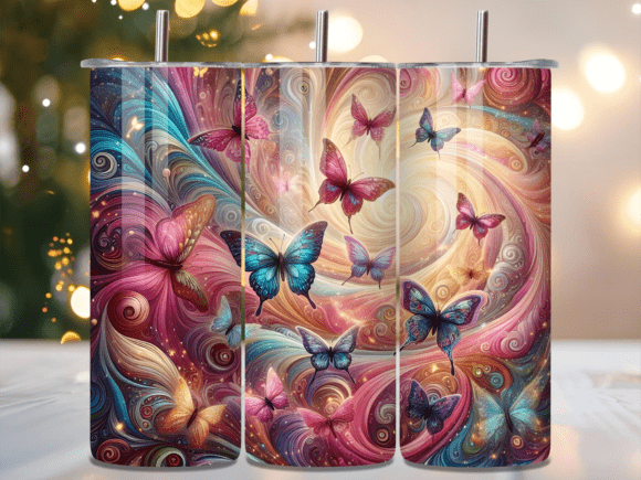 Pink Swirl Fantasy Butterfly Tumbler Wrap Review
