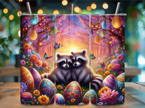 Raccoon Couple Garden Valentine Tumbler Wrap Review for Small Business Branding