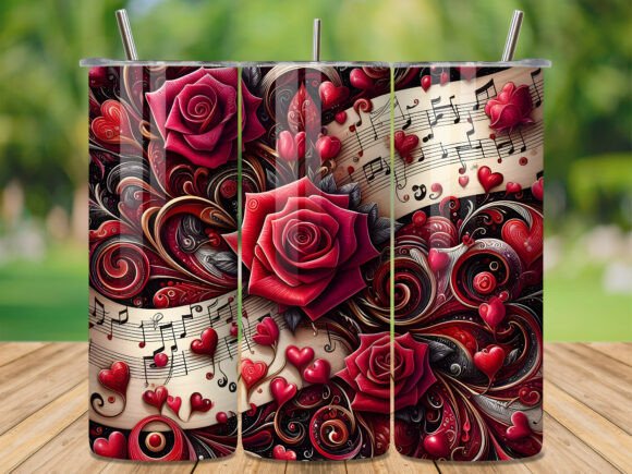 Red Rose Heart Note Music Tumbler Wrap Review