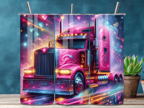 Semi Truck Pink Valentine Tumbler Wrap Review: Practical Design Insights
