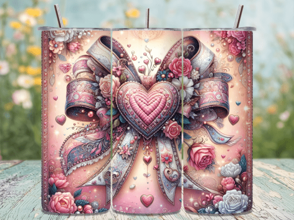 Shabby Chic Floral Valentine Tumbler Wraps: A Designer’s Perspective