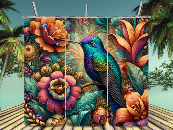 Teal Hummingbird Perched in Tumbler Wrap Review: A Versatile Graphic for Handmade Creations