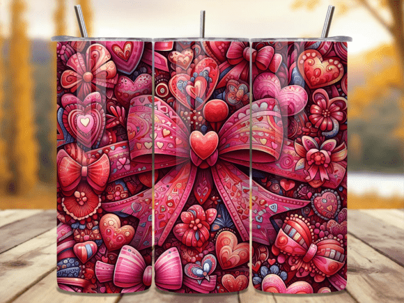 Valentine Red Pink Heart Tumbler Wrap Review