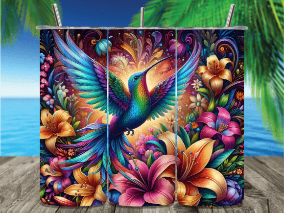 Vibrant Hummingbird Flying Tumbler Wrap: A Must-Try for Tumbler Wraps and Handmade Projects